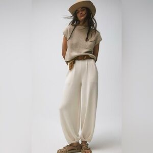 Free people Freya Sweater Set Oatmeal Bone Combo